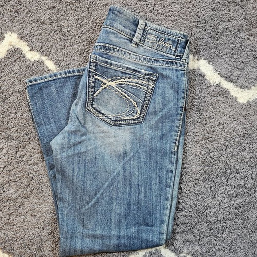 Silver Suki Capri‎ Med Wash Fade Women's W32